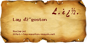 Lay Ágoston névjegykártya