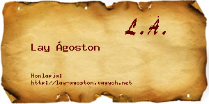 Lay Ágoston névjegykártya