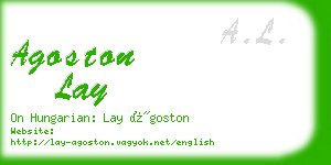 agoston lay business card